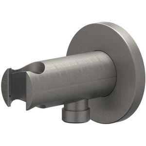 Wandsteun ivy met geintegreerde wateruitlaat 1/2 geborsteld metal black pvd