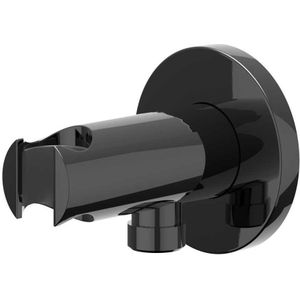 IVY Wandhouder - geïntegreerde wateruitlaat - 1/2 - Zwart chroom PVD 6900207