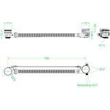 IVY - Badoverloopset - Geborsteld Mat Goud PVD - RVS316