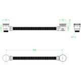 IVY - Badoverloop - Vulcombinatie - RVS316 - Geborsteld Mat Goud PVD