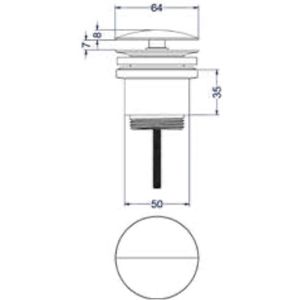 Design Afvoerplug IVY Always Open Chroom