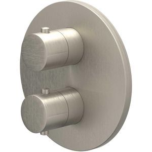 Afbouwdeel IVY Bond Inbouwthermostaat 1 Stopkraan Met Rond Rozet Geborsteld Nickel PVD