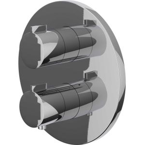 Afbouwdeel IVY Pact Inbouwthermostaat Symmetry 2-Weg Stop-Omstel Met Rond Rozet Chroom