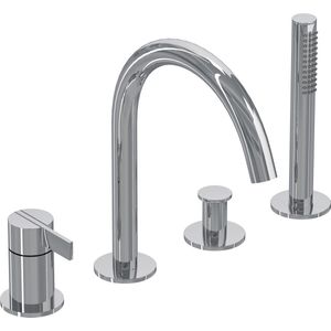 IVY Pact Badrandcombinatie 4-gats - Chroom - Messing - Kranen - Badkranen - Badrandkranen - 8718835193010