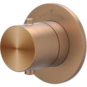 IVY Concord Afbouwdeel Inbouwthermostaat Symmetry RVS 316 - Geborsteld Mat Koper PVD - Kranen - Badkranen - Inbouw Badkranen - 8718835196721