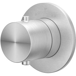 Afbouwdeel ivy concord doorstroom inbouwstopkraan symmetry met rond rozet geborsteld rvs316