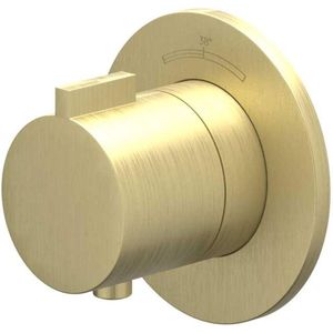IVY Pact Afbouwdeel Inbouwthermostaat Symmetry - Geborsteld Mat Goud PVD - Kranen - Badkranen - Inbouw Badkranen - 8718835197414