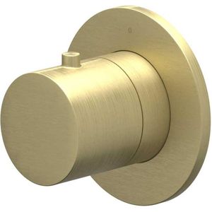 Afbouwdeel IVY Bond Inbouw Stopkraan Symmetry Met Rond Rozet Geborsteld Mat Goud PVD