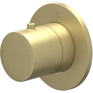 Afbouwdeel IVY Bond Flow-Through Stopkraan Symmetry Met Rond Rozet Geborsteld Mat Goud PVD