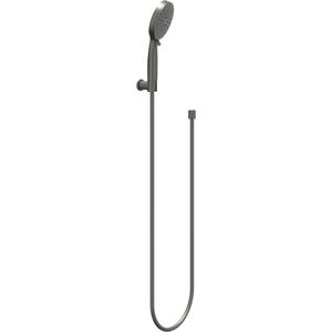 Handdoucheset ivy set bestaande uit doucheslang 150 cm, wandhouder en handdouche 3-standen geborsteld metal black pvd