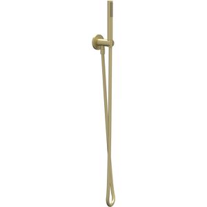 Handdoucheset ivy set bestaande uit doucheslang 150 cm, wandhouder met uitlaat en staafhanddouche geborsteld mat goud pvd