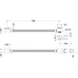 Badoverloopset MAY - Sifon - Geborsteld Mat Goud PVD - Messing