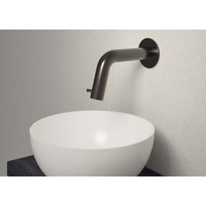 Inbouw fonteinkraan may stilo inkortbaar, 1/2" aansluiting geborsteld carbon black pvd