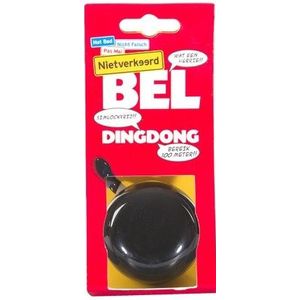 Fietsbel Ding-Dong NietVerkeerd ø60mm - zwart