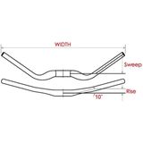 Stuur Satori Noirette Ø31.8 / B=630mm 35° gebogen - mat zwart