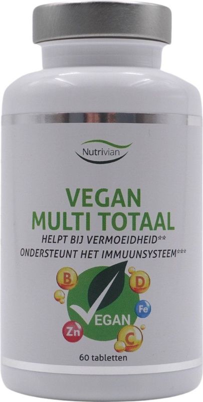 Nutritivan - Vegan Multi Totaal - 60 tabletten - multi vitaminen - voedingssupplement
