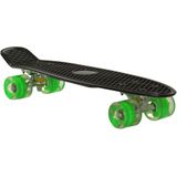 Sajan - Skateboard - LED - Penny board - Zwart-Groen - 22.5 inch - 56cm - Skateboard met Verlichting