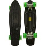 Sajan - Skateboard - LED - Penny board - Zwart-Groen - 22.5 inch - 56cm - Skateboard met Verlichting