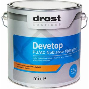Drost Devetop PU/AC Noblesse Zijdeglans - 0,5 Liter - Wit / Kleur | 8718836694219 | Verf | Lakverf Binnen
