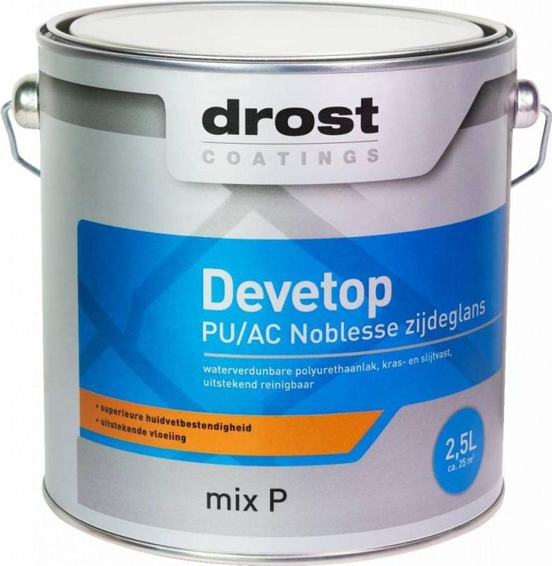 Drost - Devetop PU/AC Noblesse - Lakverf - Wit - 0,5 Liter