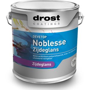 Drost Devetop PU/AC Noblesse Zijdeglans - 1 Liter - Wit / Kleur | 8718836694226 | Verf | Lakverf Binnen