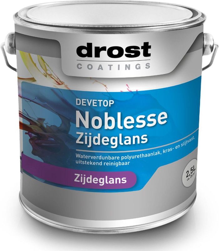 Drost - Devetop PU/AC Noblesse - Zijdeglans - Wit - Inhoud: 1 Liter
