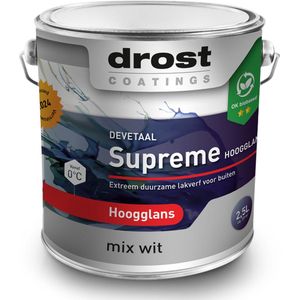Drost - Devetaal Supreme - Lak - Wit - Inhoud 0,5 Liter