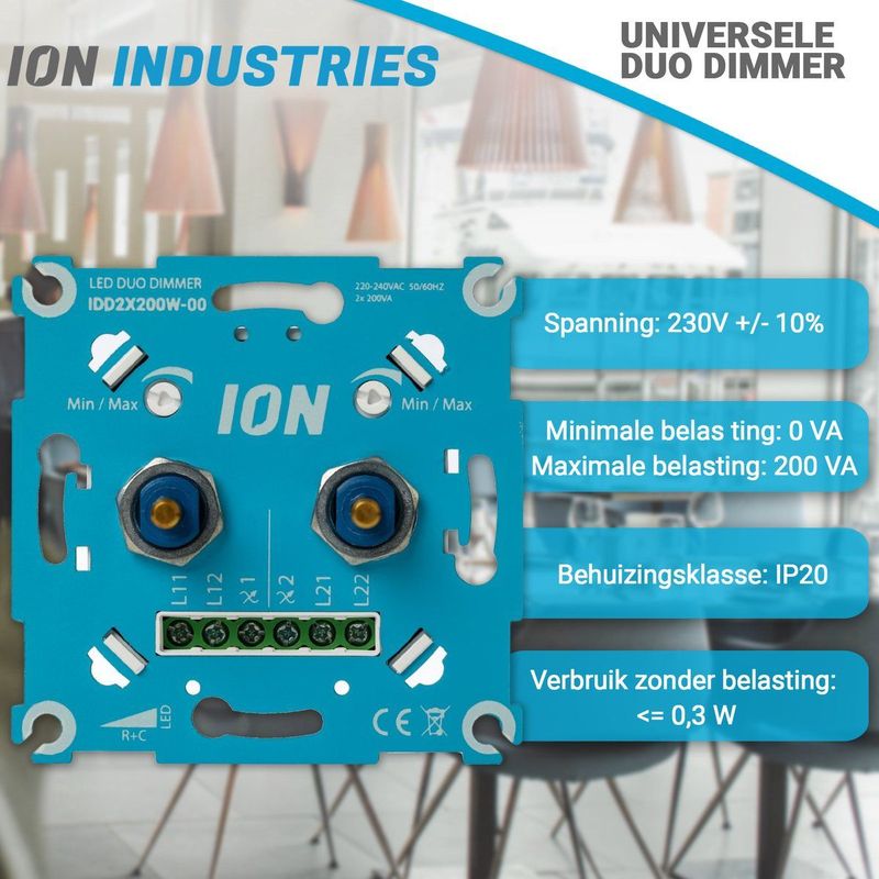 Inbouwdimmer - ION Industries (LE - Duo)