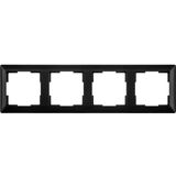 ION Industries - J1 Serie - Afdekraam 4-voudig - Zwart - Compatibel met LED Dimmers