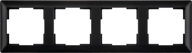 ION Industries - J1 Serie - Afdekraam 4-voudig - Zwart - Compatibel met LED Dimmers