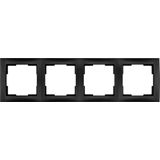 ION Industries - E1 - Afdekraam - 4-voudig - Mat Zwart