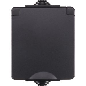 ION Industries - Opbouw Wandcontactdoos - Zwart - IP55