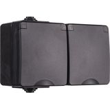 ION Industries - Contactdoos - Spatwaterdicht - 2-Voudig - Zwart