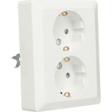 ION Industries - Contactdoos - 2-voudig - Randaarde - Alpin Wit