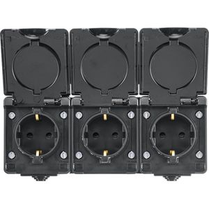 ION Industries - Stopcontact Buiten - Drievoudig - Weersbestendige Behuizing