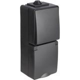 ION Industries - Combinatie Spatwaterdicht - Opbouw - Zwart - IP55