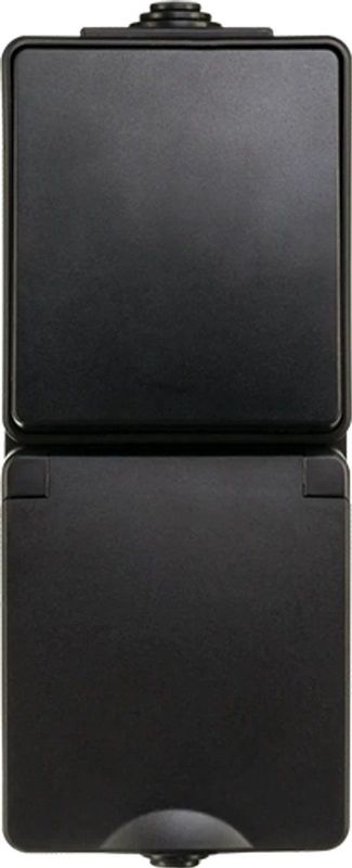 ION Industries - Combinatie Spatwaterdicht - Opbouw - Zwart - IP55