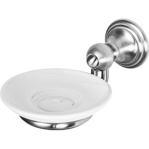 Haceka Allure Zeephouder - wandmodel - keramiek - geborsteld RVS 1208481