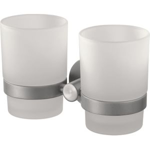 Haceka Kosmos dubbele bekerhouder RVS-look