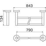 Haceka - Kosmos - Handdoekhouder - RVS-look - 80cm