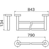 Haceka - Kosmos - Handdoekhouder - RVS-look - 80cm
