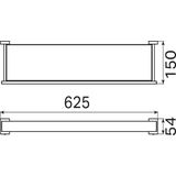 Haceka - Edge - Planchet - Grafiet - Mat Glas - 60cm