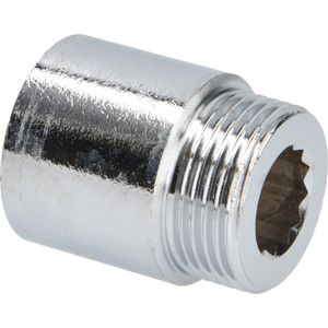 Verlengstuk L25mm Chr. 3/4""Fx3/4""M