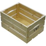 Vwp Fietskrat - Hout - 40 Liter- Naturel