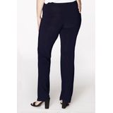 Yoek Straight Fit Broek van Travelstof DOLCE Donkerblauw