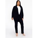 Yoek Straight Fit Broek van Travelstof DOLCE Donkerblauw