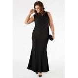 Yoek Top Travelstof Zwart