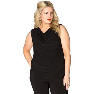 Yoek Top Travelstof Zwart