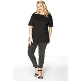 Yoek Cropped High Waist Skinny Jeans Antraciet