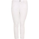 Yoek Cropped High Waist Skinny Jeans Wit
